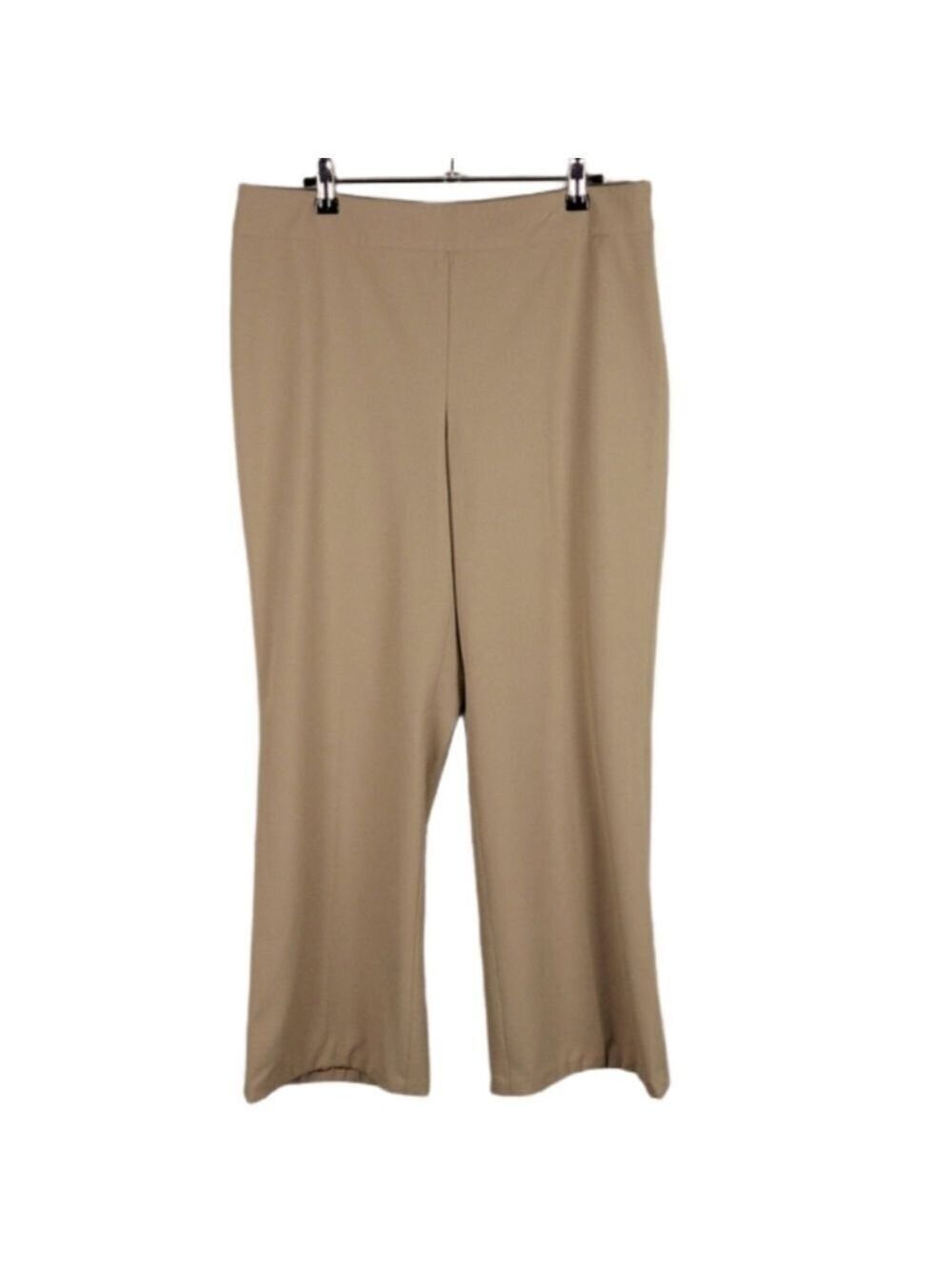 Talbots Petite Camel Mid Rise Classic Side Zip Straight Flare Leg Trouser Pant